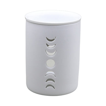 White Moon Phase Cut Out Oil Burner and Wax Warmer
