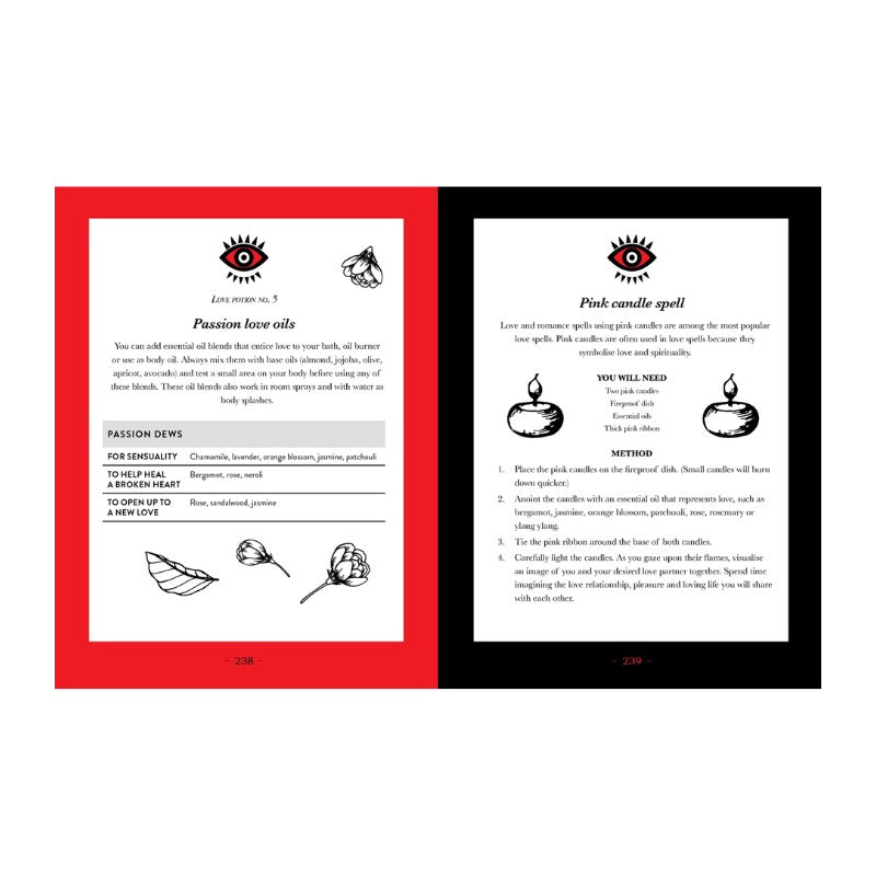 Open book showing pages with text and illustrations on a white background