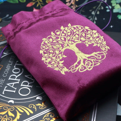 Yggdrasil Tree Of Life Tarot Bag for Tarot and Oracle Cards 12cm x 18cm