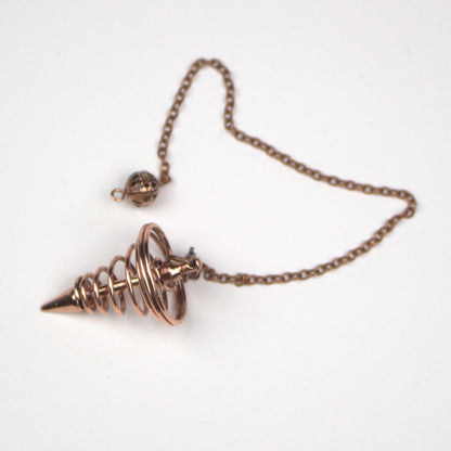 Bronze Spiral Pendulum- Dowsing and Divination, great for Reiki, Tarot, Wicca