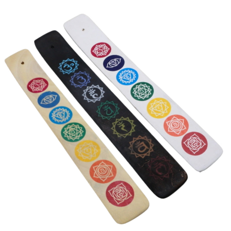 3 x Chakra Wooden Incense Stick Holder