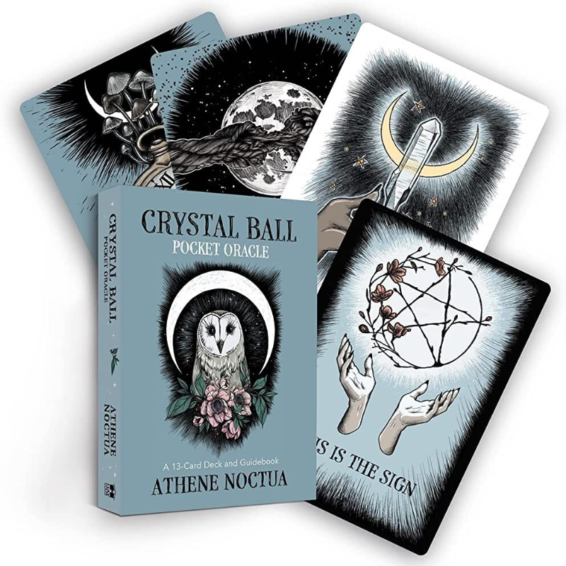 Cards and box  from the Crystal ball pocket oracle deck