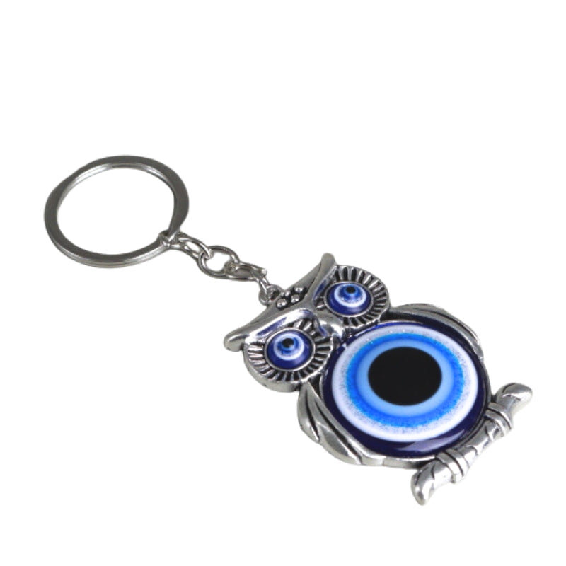 Evil Eye Protection Keyring,Wallet or Bag Charm- Owl