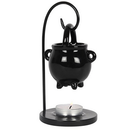 Hanging Witch Cauldron Tealight Oil Burner- Cute Witchy Oil Burner