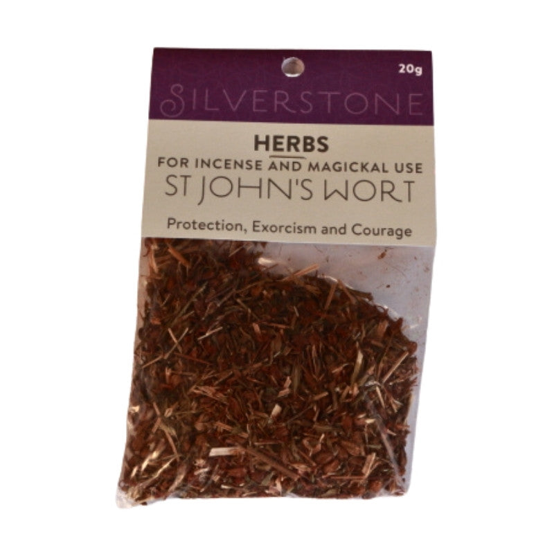 packet of dried herbs- st john's wort