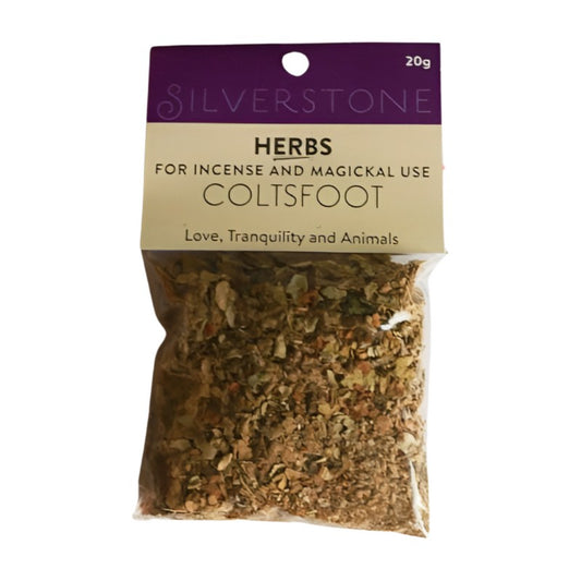 packet of loose dried herbs- coltsfoot