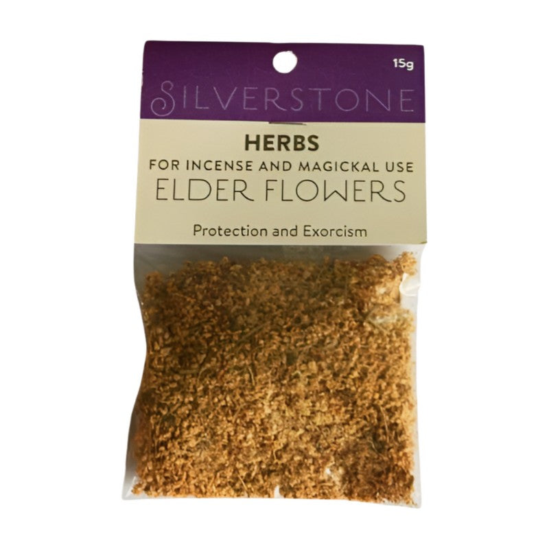 packet of loose dried herbs- elder flowers