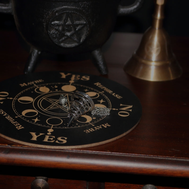 Moon Phases Pentacle Pendulum Board- Divination Board