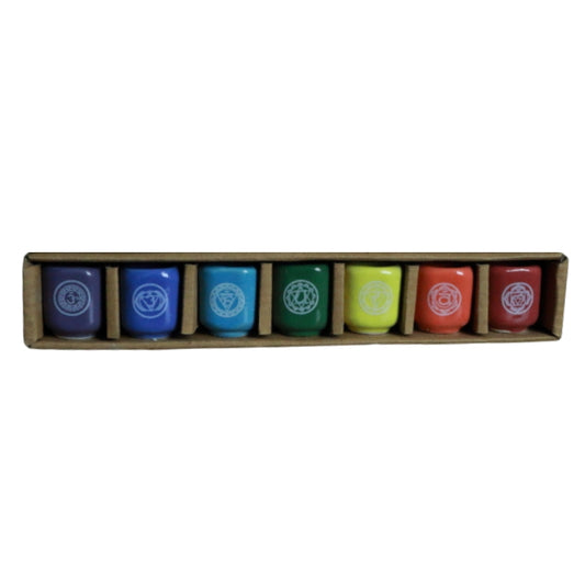 pack of 7chakra wish candle holders