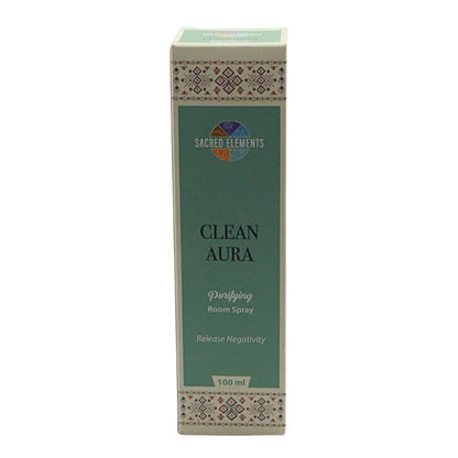 clean aura purifying room spray packaging box