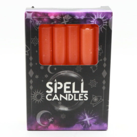 Magic Spell Candles- Small Taper / Chime Candles perfect for Rituals - Orange 12pk