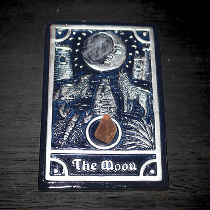 Moon Altar Tile Incense Stick & Incense Cone Holder- Altar Plate