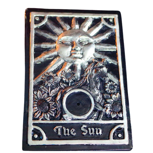 Sun Altar Tile Incense Stick & Incense Cone Holder- Altar Plate