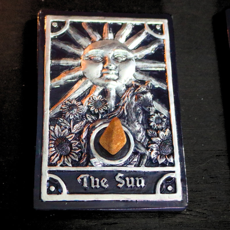 Sun Altar Tile Incense Stick & Incense Cone Holder- Altar Plate