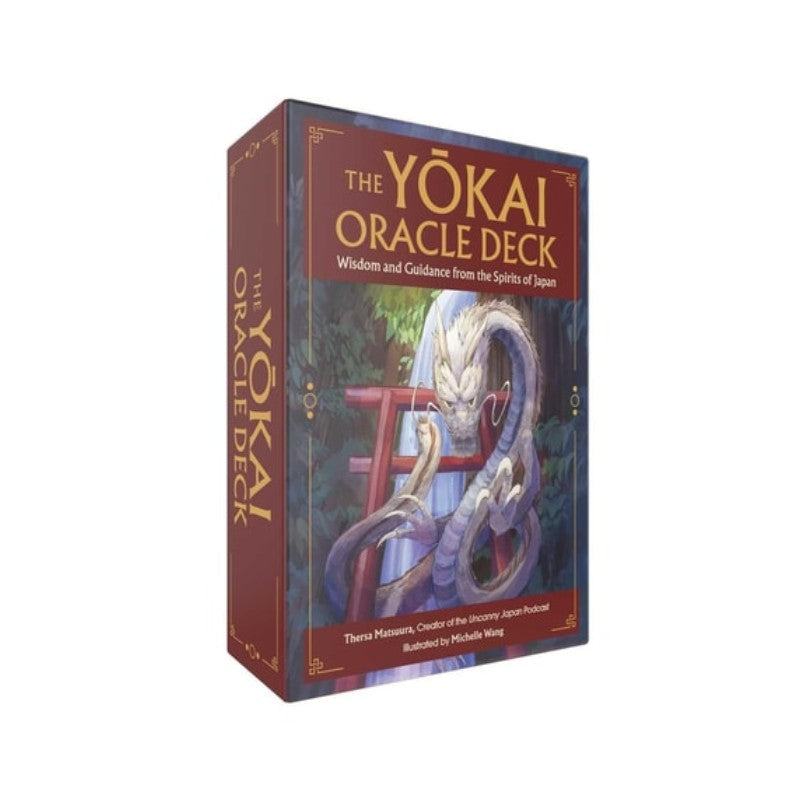 Yokai Oracle Deck packaging with dragon illustration on a white background