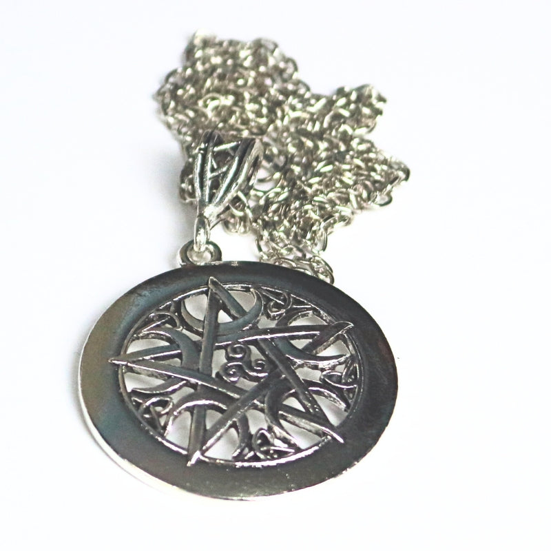 Pentagram, Triskele & Triquetra Pendant Necklace-Witchcore Jewellery