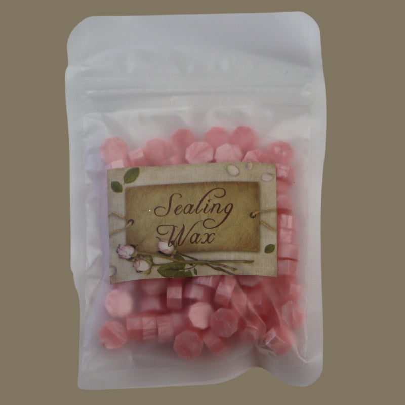 packet of pink wax sealing beads 