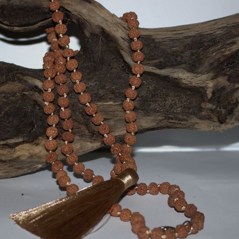 Original Rudraksha Beaded Knotted Japa mala Prayer Beads